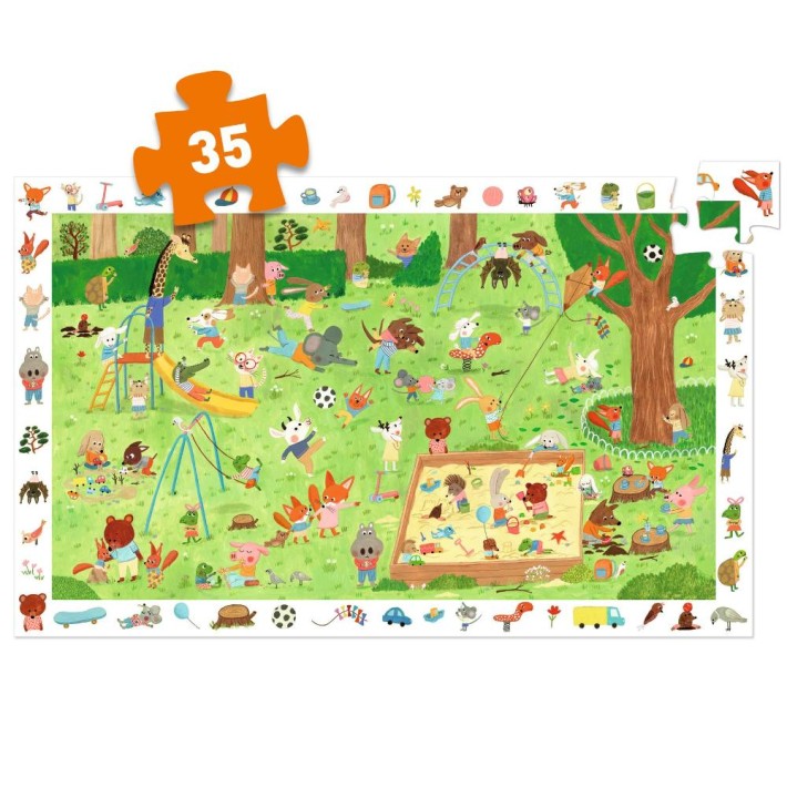 djeco puzzle - little friend garden (35 pcs)