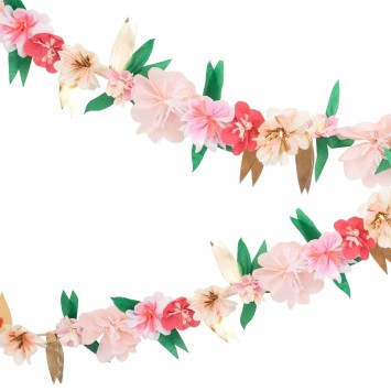 meri meri rose blossom garland