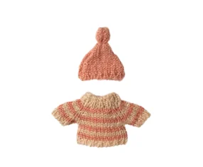 maileg knitted sweater and hat, big sister mouse