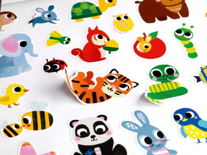 djeco stickers - babydieren